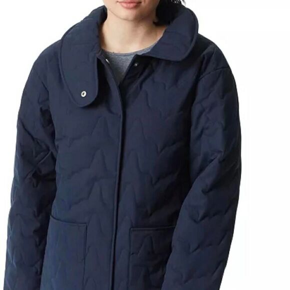Bass Outdoor Women Quilted Long-Sleeve Navy Jacket Size L - Picture 2 of 5